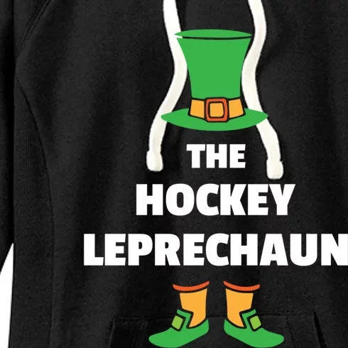 Leprechaun St Patricks Day Hockey Gift Women's Fleece Hoodie