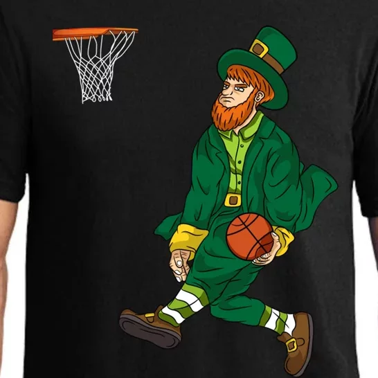 Leprechaun St Patricks Day Basketball Gift Pajama Set