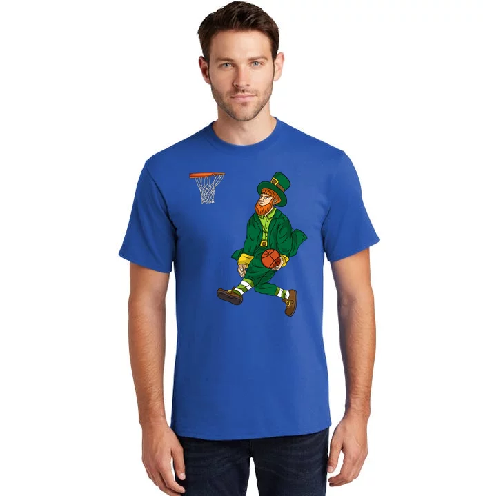 Leprechaun St Patricks Day Basketball Gift Tall T-Shirt