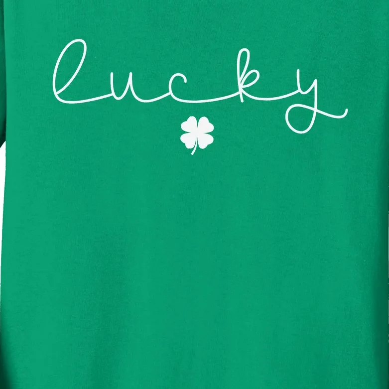 Lucky St Patricks Day Kids Long Sleeve Shirt