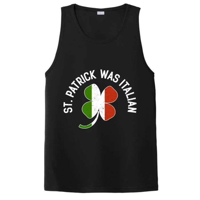 Lucky Saint Patricks Italian Flag Print St Patty's Day Green Gift Performance Tank