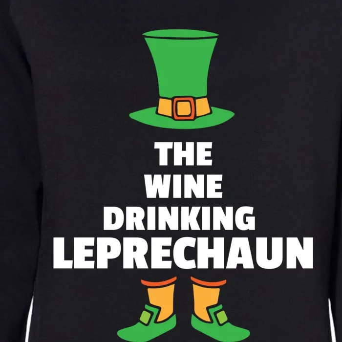 Leprechaun St Patricks Day Wine Meaningful Gift Womens California Wash Sweatshirt