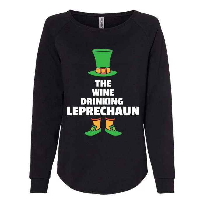 Leprechaun St Patricks Day Wine Meaningful Gift Womens California Wash Sweatshirt