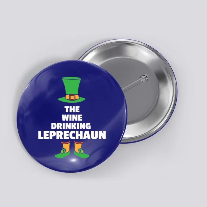 Leprechaun St Patricks Day Wine Meaningful Gift Button