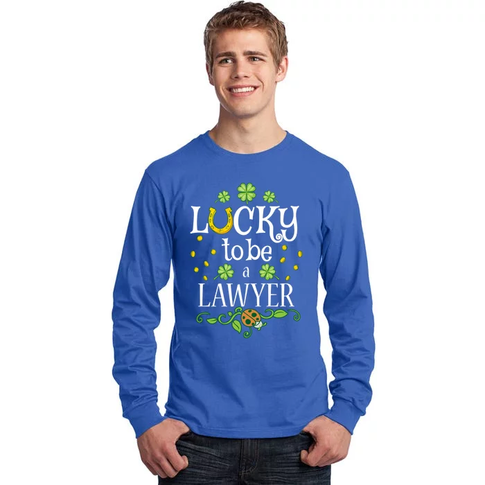 Lawyer St Patrick's Day Lucky To Be A Lawyer Cute Gift Tall Long Sleeve T-Shirt