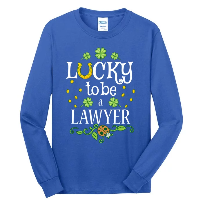 Lawyer St Patrick's Day Lucky To Be A Lawyer Cute Gift Tall Long Sleeve T-Shirt