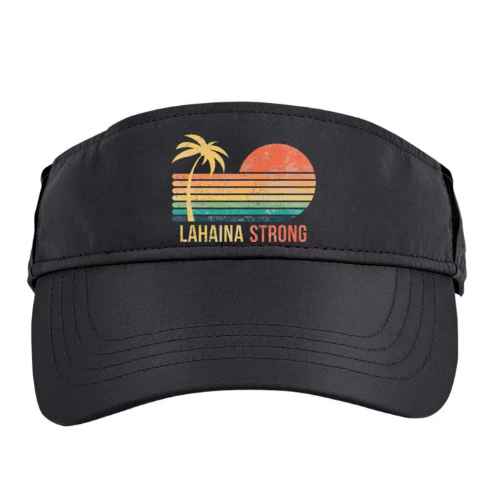 Lahaina Strong Palm Tree And Sunset Adult Drive Performance Visor