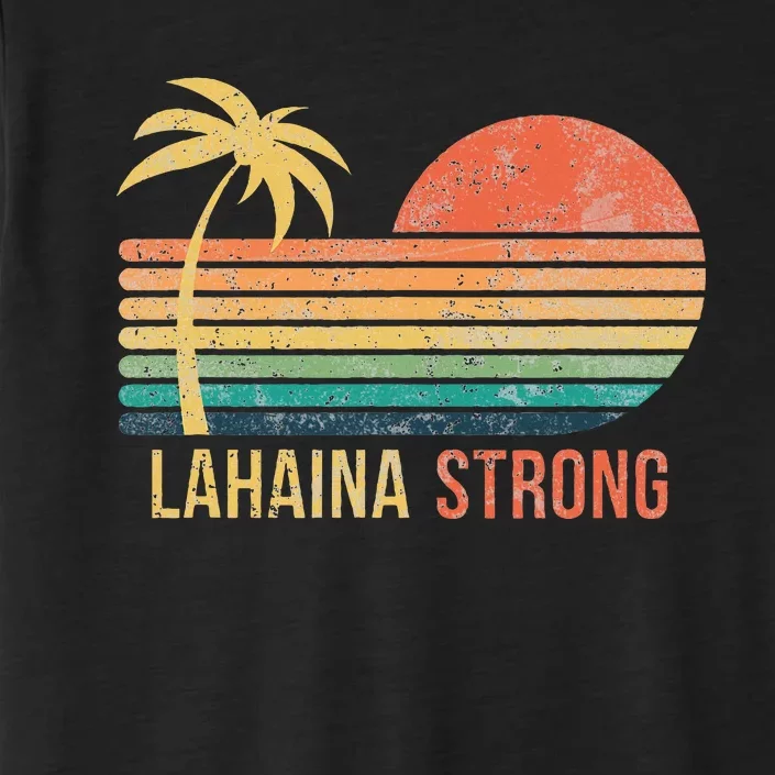 Lahaina Strong Palm Tree And Sunset ChromaSoft Performance T-Shirt