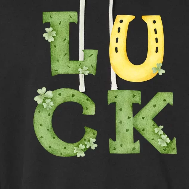 Luck St Patrick's Day Cute Gift Garment-Dyed Fleece Hoodie