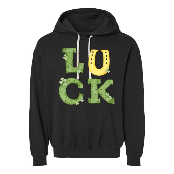 Luck St Patrick's Day Cute Gift Garment-Dyed Fleece Hoodie