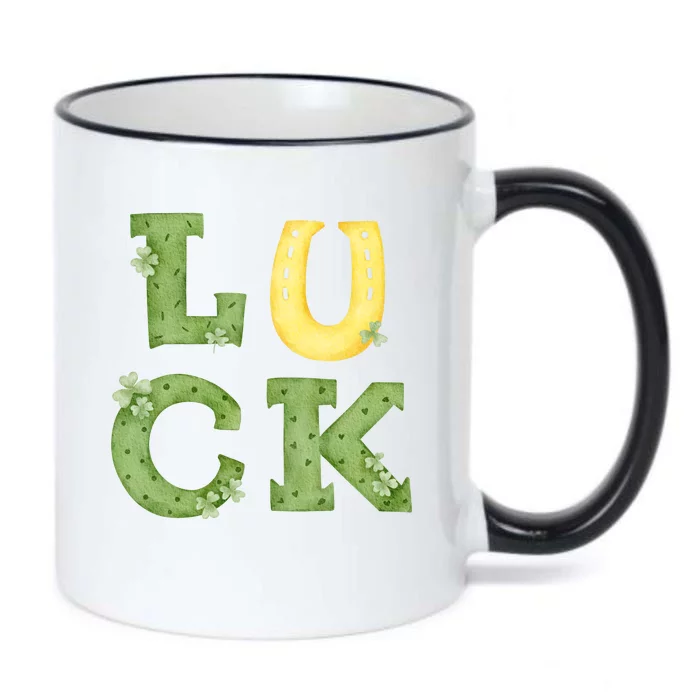 Luck St Patrick's Day Cute Gift Black Color Changing Mug