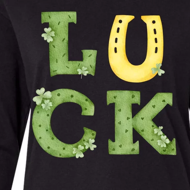 Luck St Patrick's Day Cute Gift Womens Cotton Relaxed Long Sleeve T-Shirt