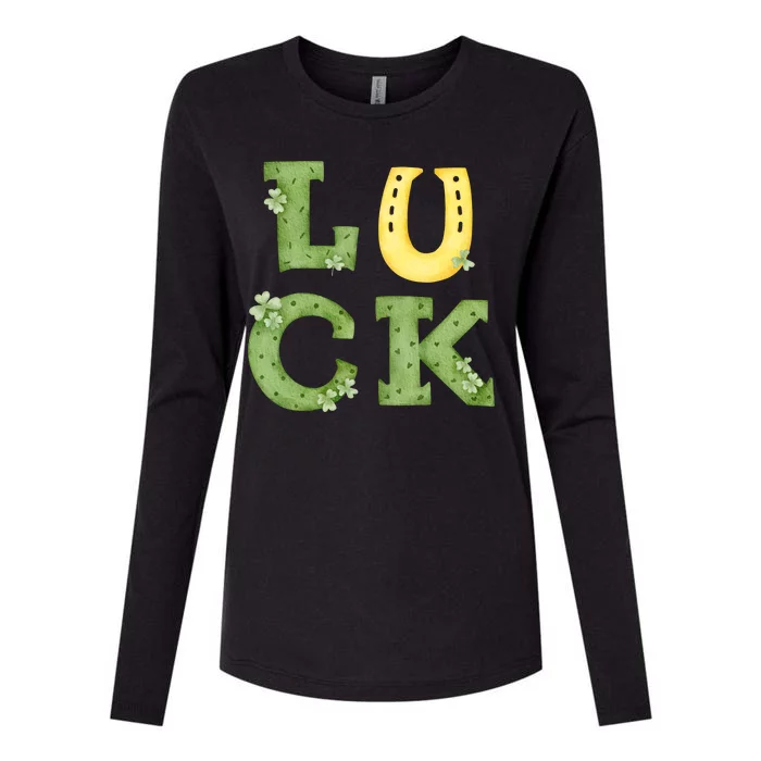 Luck St Patrick's Day Cute Gift Womens Cotton Relaxed Long Sleeve T-Shirt