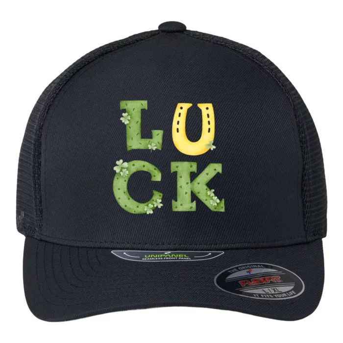 Luck St Patrick's Day Cute Gift Flexfit Unipanel Trucker Cap