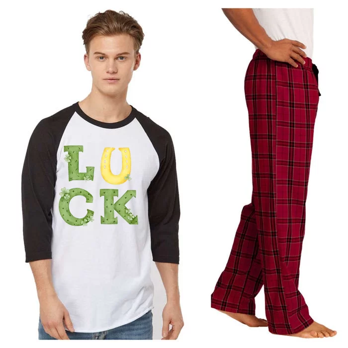 Luck St Patrick's Day Cute Gift Raglan Sleeve Pajama Set