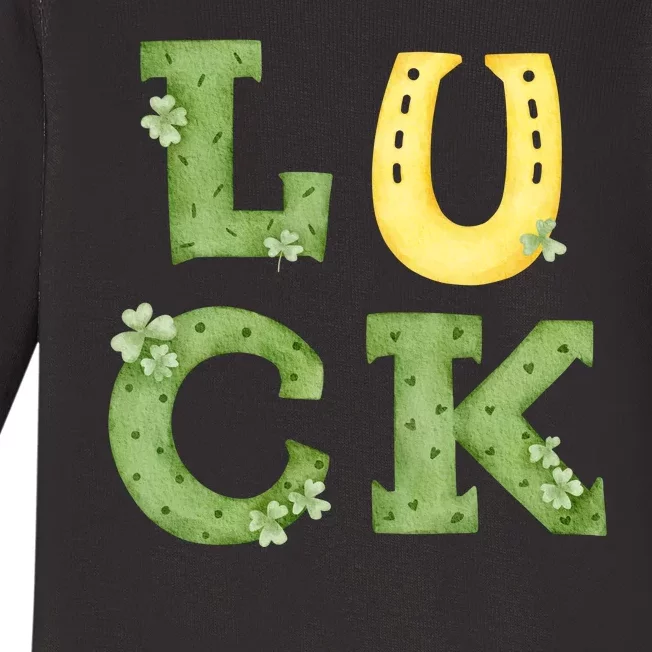 Luck St Patrick's Day Cute Gift Baby Long Sleeve Bodysuit