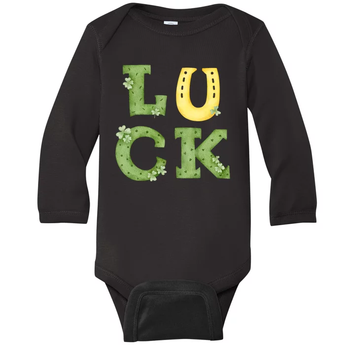 Luck St Patrick's Day Cute Gift Baby Long Sleeve Bodysuit