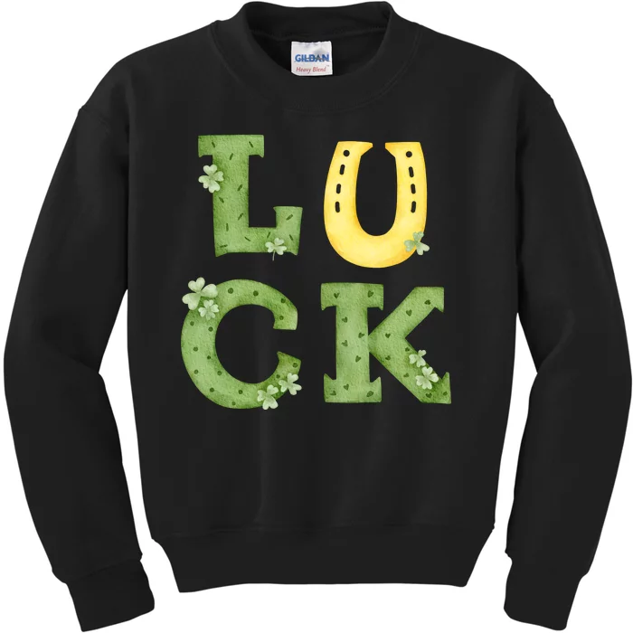 Luck St Patrick's Day Cute Gift Kids Sweatshirt