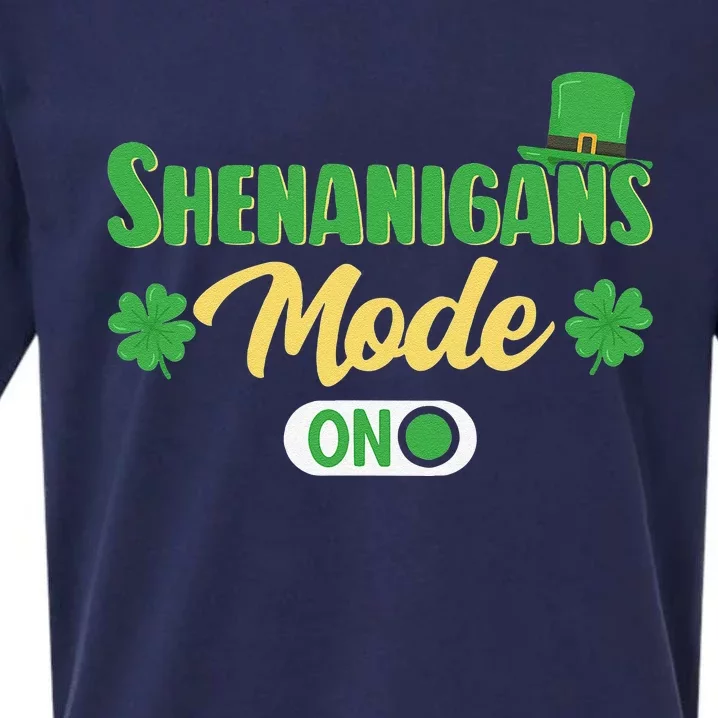 Leprechaun Saint Patrick's Day Funny Shenanigans Sueded Cloud Jersey T-Shirt