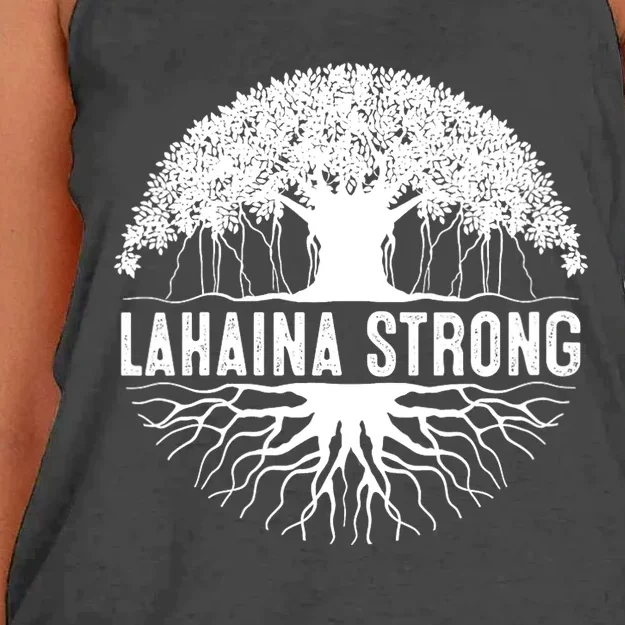 Lahaina Strong Pray For Maui Design Women's Knotted Racerback Tank