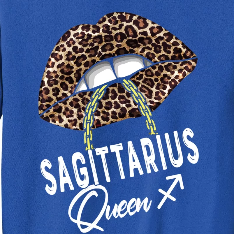 Leopard Sagittarius Queen Lips Camouflage Animal Gift Tall Sweatshirt