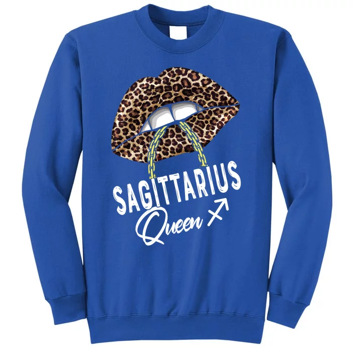 Leopard Sagittarius Queen Lips Camouflage Animal Gift Tall Sweatshirt