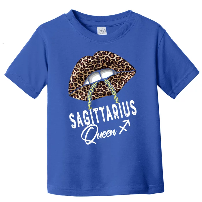 Leopard Sagittarius Queen Lips Camouflage Animal Gift Toddler T-Shirt