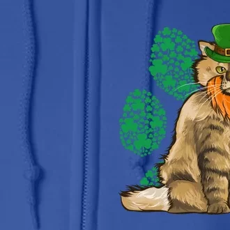 Leprechaun Selkirk Rex St Patricks Day Shamrock Paw Meaningful Gift Full Zip Hoodie