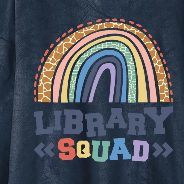 Library Squad Reading Books And Bookworm Library Day Great Gift Hooded Wearable Blanket