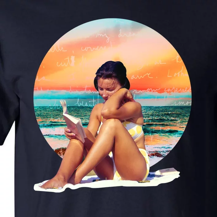 Lady Sunset Reading Book Tall T-Shirt