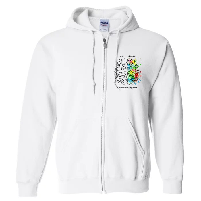 Left Side Right Side Biomedical Engineer Full Zip Hoodie