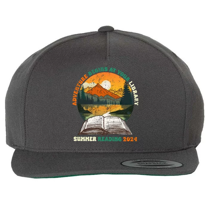 Library Summer Reading 2024 Wool Snapback Cap