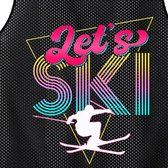 LetS Ski Retro 80s Skiing Party Outfit 90s Skier Costume Mesh Reversible Basketball Jersey Tank