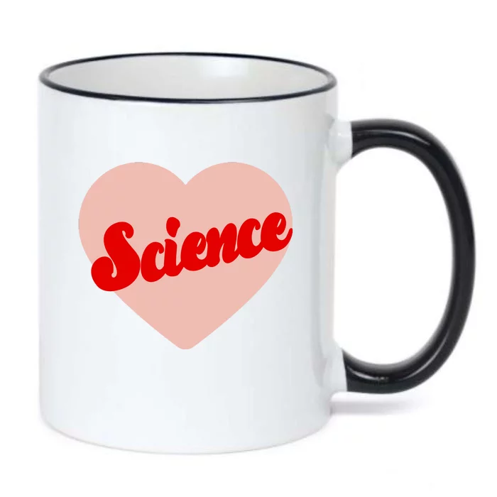 Love Science Retro Heart Black Color Changing Mug