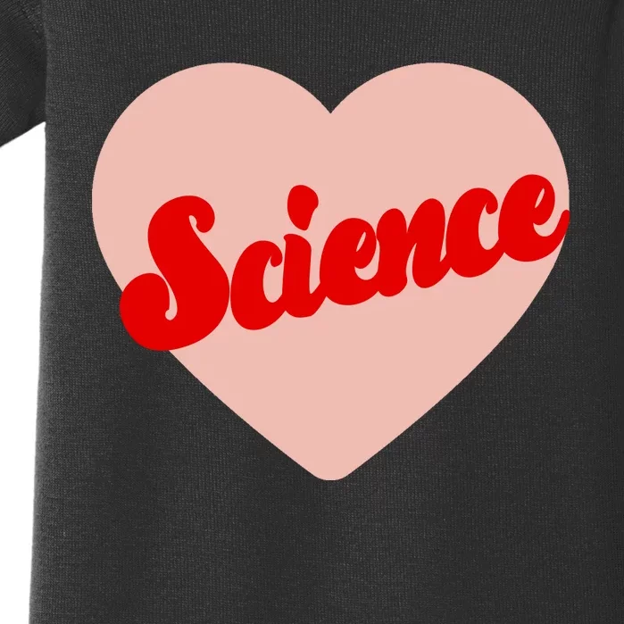 Love Science Retro Heart Baby Bodysuit