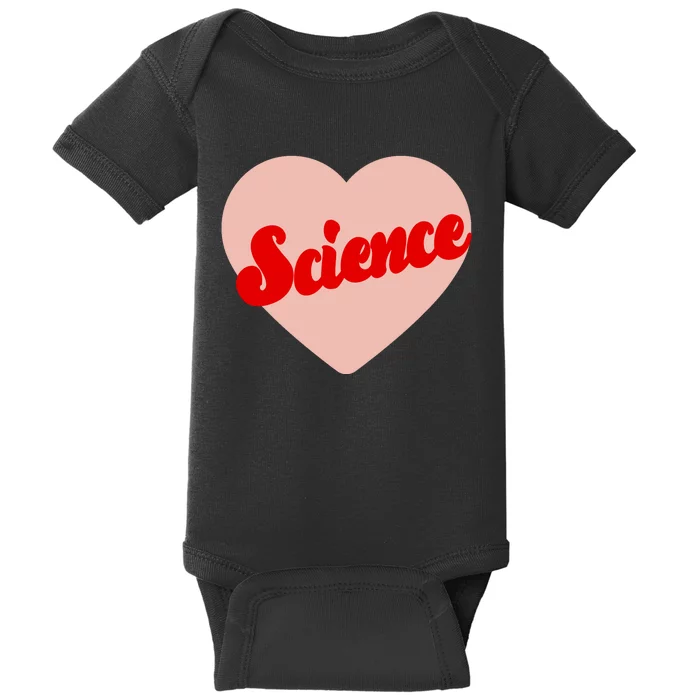 Love Science Retro Heart Baby Bodysuit