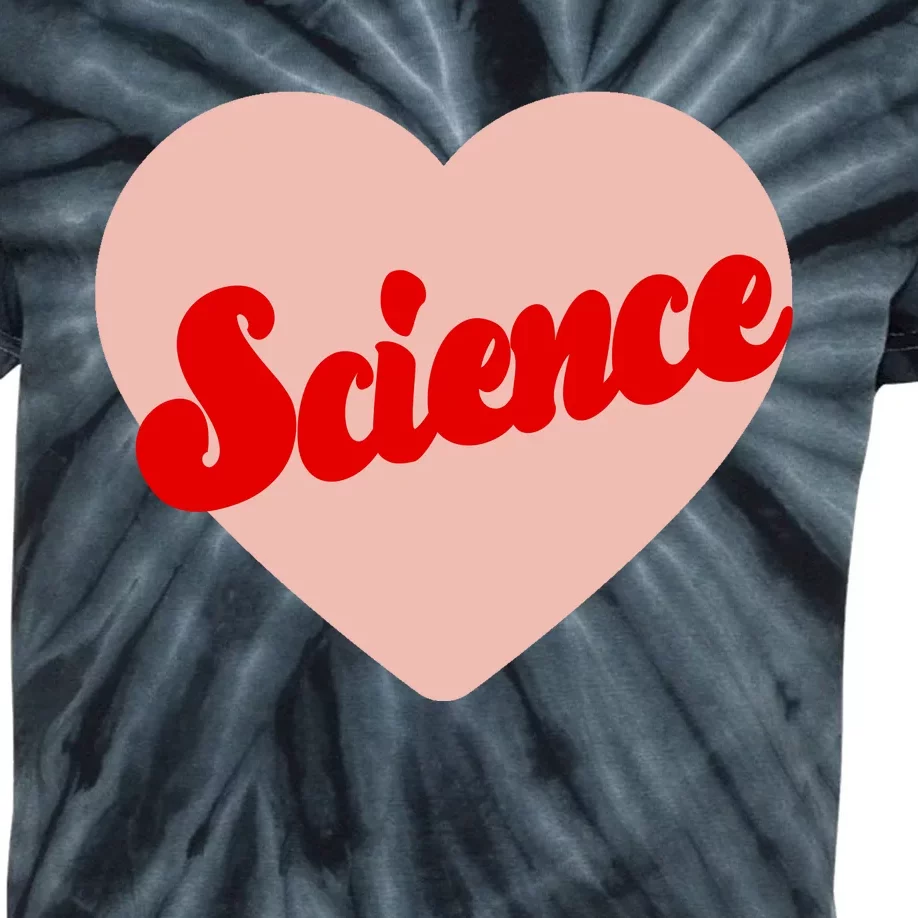 Love Science Retro Heart Kids Tie-Dye T-Shirt