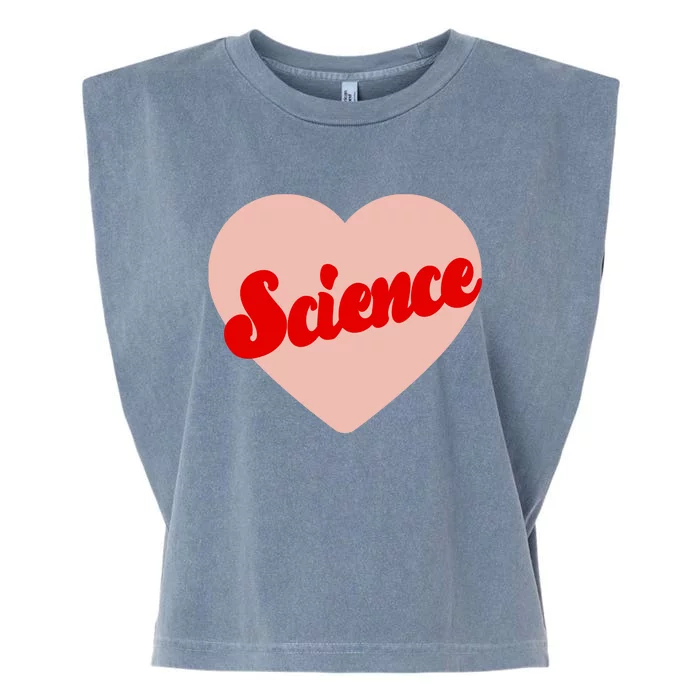 Love Science Retro Heart Garment-Dyed Women's Muscle Tee