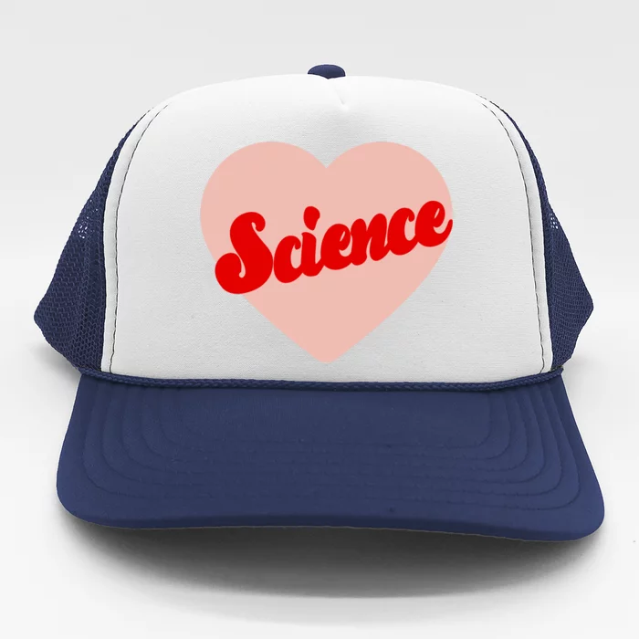 Love Science Retro Heart Trucker Hat