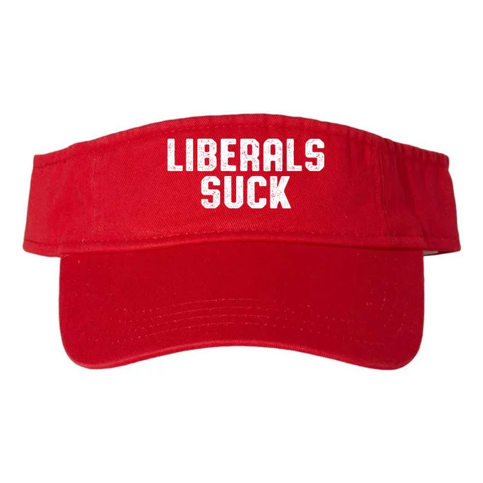 Liberals Suck Republican Conservatives Valucap Bio-Washed Visor