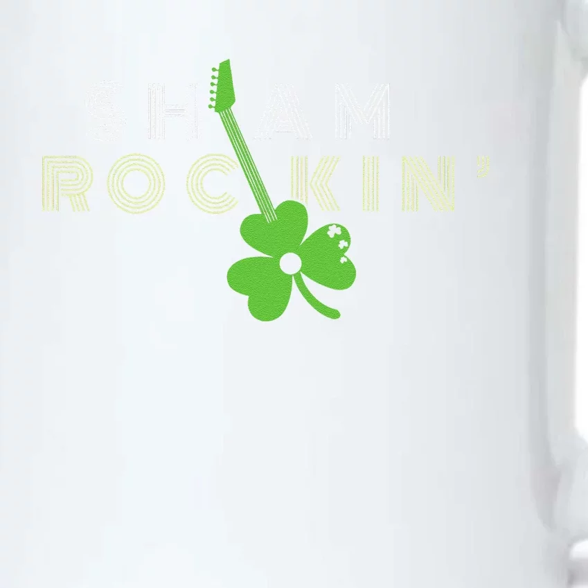 Luck Sham Rockin Guitar Shamrock Irish Saint Patricks Day Black Color Changing Mug