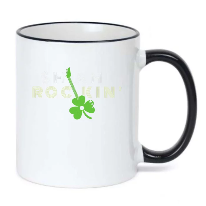 Luck Sham Rockin Guitar Shamrock Irish Saint Patricks Day Black Color Changing Mug