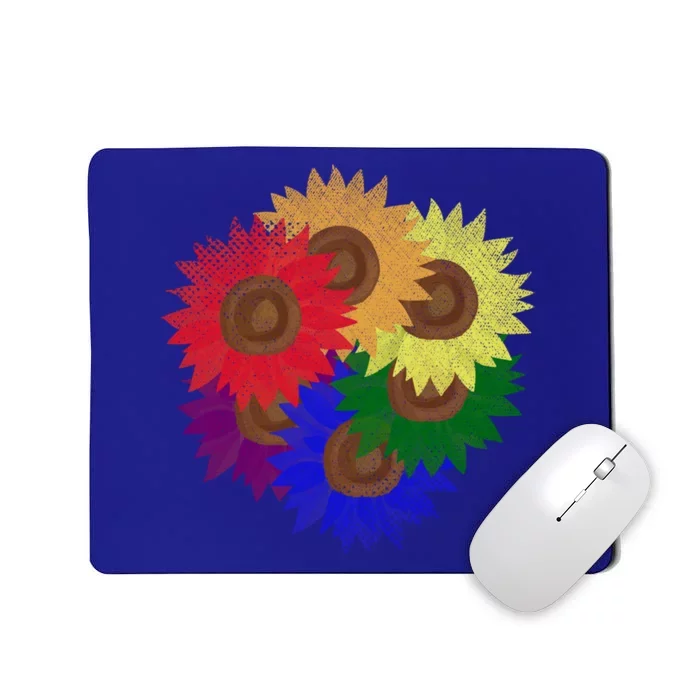 Lgbtq Sunflower Rainbow Flag Queer Pride Month Flower Lgbt Great Gift Mousepad