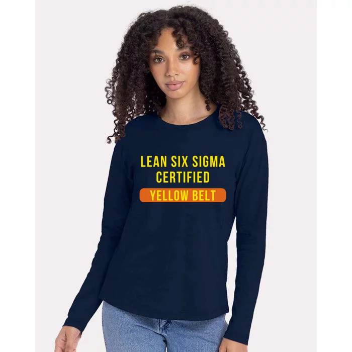 LEAN SIX SIGMA CERTIFIED YELLOW BELT Womens Cotton Relaxed Long Sleeve T-Shirt