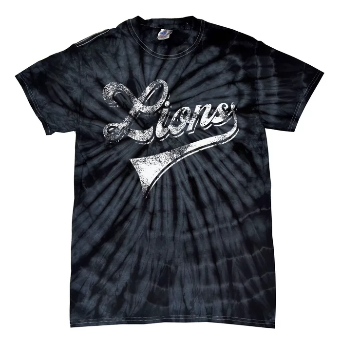 Lions School Sports Fan Team Spirit Mascot Tie-Dye T-Shirt