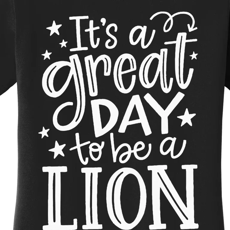 Lions School Sports Fan Team Spirit Mascot Gift Great Day Women's T-Shirt