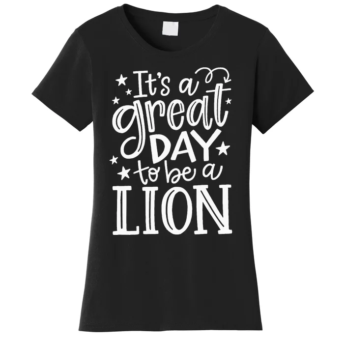 Lions School Sports Fan Team Spirit Mascot Gift Great Day Women's T-Shirt