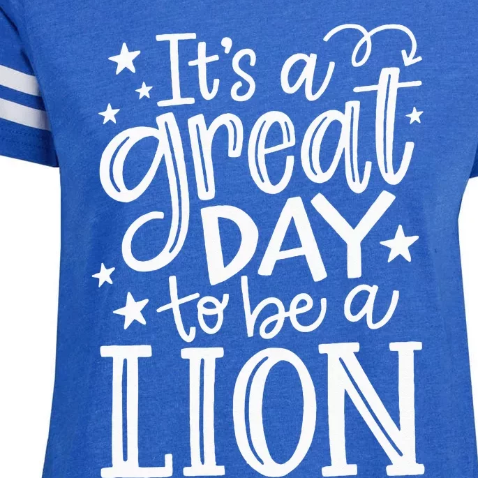 Lions School Sports Fan Team Spirit Mascot Gift Great Day Enza Ladies Jersey Football T-Shirt