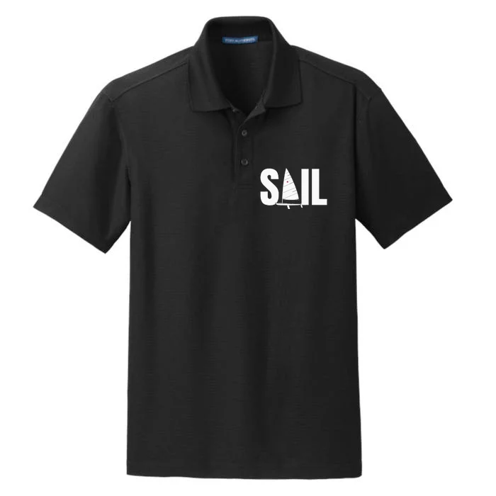 Laser Sail Sailing Gift For Sailors Dry Zone Grid Performance Polo