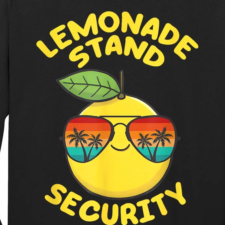 Lemonade Stand Security Cute Lemon Summer Sunglasses Citrus Tall Long Sleeve T-Shirt